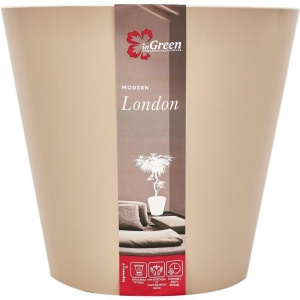 Горшок InGreen London бежевый, 19x19x17.3см, 9шт.