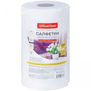 Салфетка хозяйственная OfficeClean (23x25см) вискоза, 200шт. в рулоне, 40г/м2 (298912)